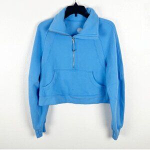 LULULEMON Aero Blue funnel neck half zip scuba